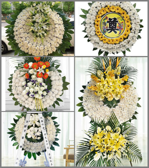 山东青岛莱西市水集街道谭彪庄村花圈速递